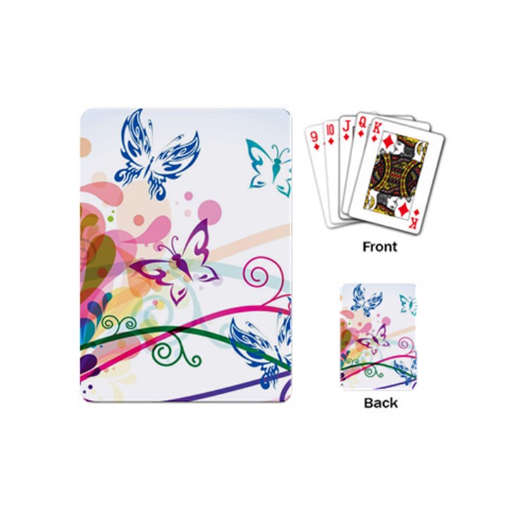 Butterfly Vector Art Playing Cards (Mini) 