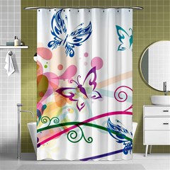 Butterfly Vector Art Shower Curtain 48  X 72  (small)  by BangZart