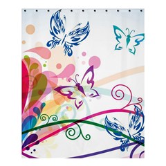 Butterfly Vector Art Shower Curtain 60  X 72  (medium)  by BangZart