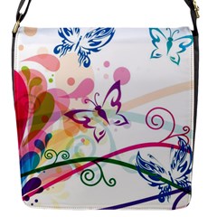 Butterfly Vector Art Flap Messenger Bag (s) by BangZart