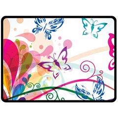 Butterfly Vector Art Double Sided Fleece Blanket (large)  by BangZart