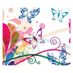 Butterfly Vector Art Double Sided Flano Blanket (small)  by BangZart