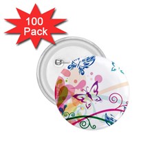 Butterfly Vector Art 1 75  Buttons (100 Pack)  by BangZart