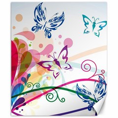 Butterfly Vector Art Canvas 8  X 10  by BangZart