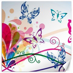 Butterfly Vector Art Canvas 16  X 16   by BangZart