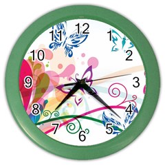 Butterfly Vector Art Color Wall Clocks by BangZart