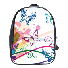 Butterfly Vector Art School Bags(large)  by BangZart