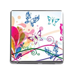 Butterfly Vector Art Memory Card Reader (square)