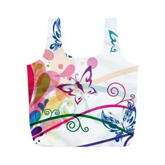 Butterfly Vector Art Full Print Recycle Bags (m)  by BangZart