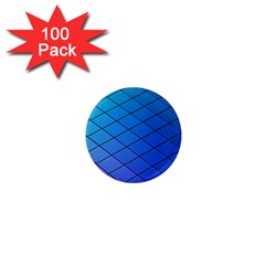 Blue Pattern Plain Cartoon 1  Mini Magnets (100 Pack)  by BangZart