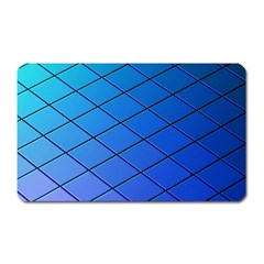 Blue Pattern Plain Cartoon Magnet (rectangular)