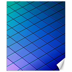 Blue Pattern Plain Cartoon Canvas 8  X 10 