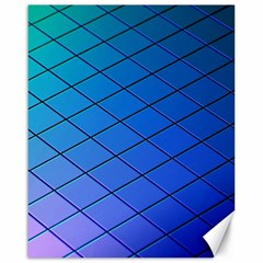 Blue Pattern Plain Cartoon Canvas 16  X 20  