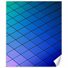 Blue Pattern Plain Cartoon Canvas 20  X 24  