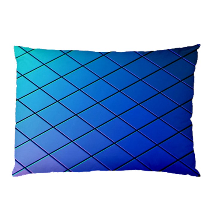 Blue Pattern Plain Cartoon Pillow Case