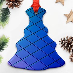 Blue Pattern Plain Cartoon Christmas Tree Ornament (two Sides) by BangZart