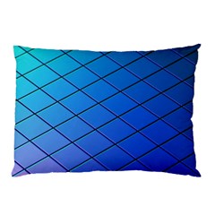 Blue Pattern Plain Cartoon Pillow Case (two Sides)