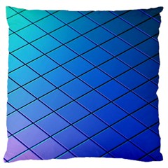 Blue Pattern Plain Cartoon Large Cushion Case (one Side) by BangZart