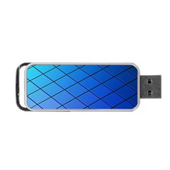 Blue Pattern Plain Cartoon Portable Usb Flash (one Side) by BangZart