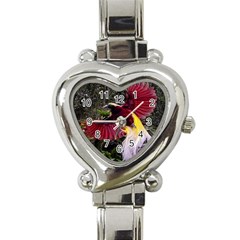 Cendrawasih Beautiful Bird Of Paradise Heart Italian Charm Watch by BangZart