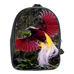 Cendrawasih Beautiful Bird Of Paradise School Bags(large)  by BangZart