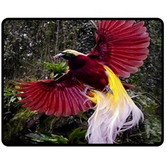 Cendrawasih Beautiful Bird Of Paradise Fleece Blanket (medium)  by BangZart