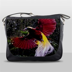 Cendrawasih Beautiful Bird Of Paradise Messenger Bags by BangZart