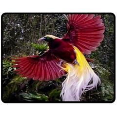 Cendrawasih Beautiful Bird Of Paradise Double Sided Fleece Blanket (medium)  by BangZart