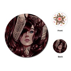 Beautiful Women Fantasy Art Playing Cards (round)  by BangZart