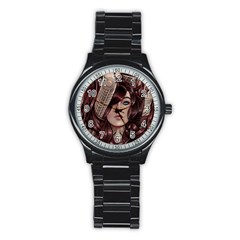 Beautiful Women Fantasy Art Stainless Steel Round Watch