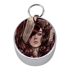 Beautiful Women Fantasy Art Mini Silver Compasses by BangZart