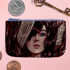 Beautiful Women Fantasy Art Large Coin Purse by BangZart