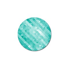 Bright Blue Turquoise Polygonal Background Golf Ball Marker (4 Pack) by TastefulDesigns