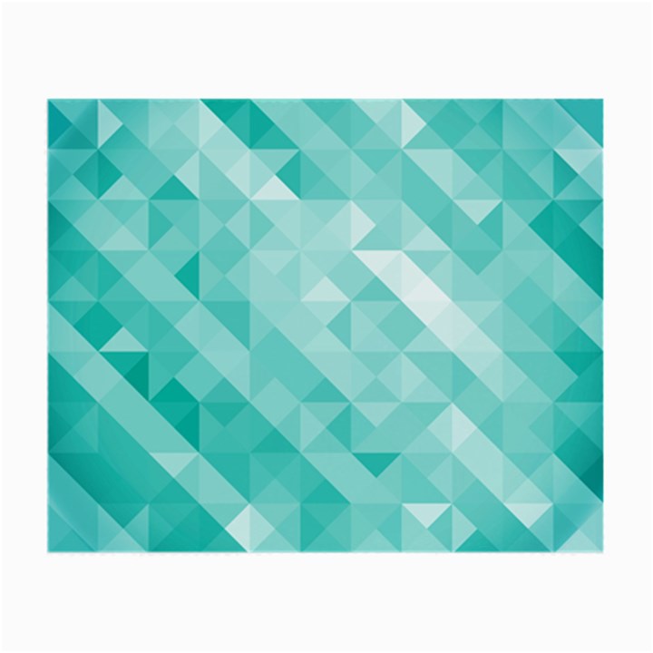 Bright blue turquoise polygonal background Small Glasses Cloth