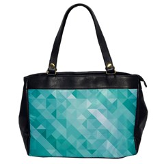 Bright Blue Turquoise Polygonal Background Office Handbags by TastefulDesigns