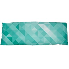 Bright Blue Turquoise Polygonal Background Body Pillow Case (dakimakura) by TastefulDesigns