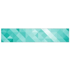 Bright Blue Turquoise Polygonal Background Flano Scarf (small)