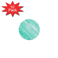 Bright green turquoise geometric background 1  Mini Buttons (10 pack) 