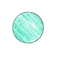 Bright Green Turquoise Geometric Background Hat Clip Ball Marker (4 Pack) by TastefulDesigns