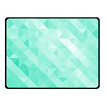 Bright green turquoise geometric background Fleece Blanket (Small) 50 x40  Blanket Front