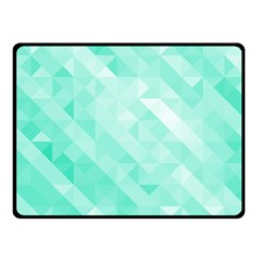 Bright Green Turquoise Geometric Background Double Sided Fleece Blanket (small)  by TastefulDesigns