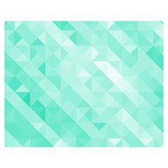 Bright green turquoise geometric background Double Sided Flano Blanket (Medium) 