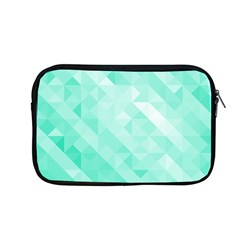 Bright Green Turquoise Geometric Background Apple Macbook Pro 13  Zipper Case by TastefulDesigns