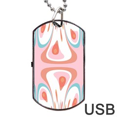 Algorithmic Abstract Shapes Dog Tag Usb Flash (one Side) by linceazul