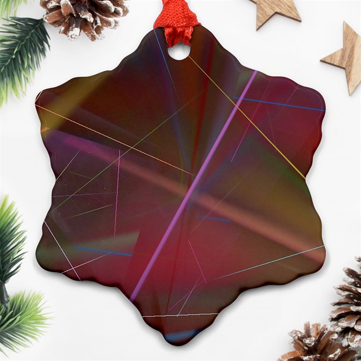 80sraveparty Snowflake Ornament (Two Sides)