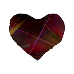 80sraveparty Standard 16  Premium Flano Heart Shape Cushions