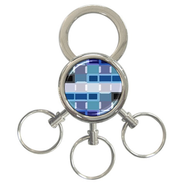 Blockedin 3-Ring Key Chains