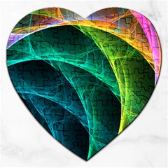 Aura Waves Jigsaw Puzzle (heart) by designsbyamerianna