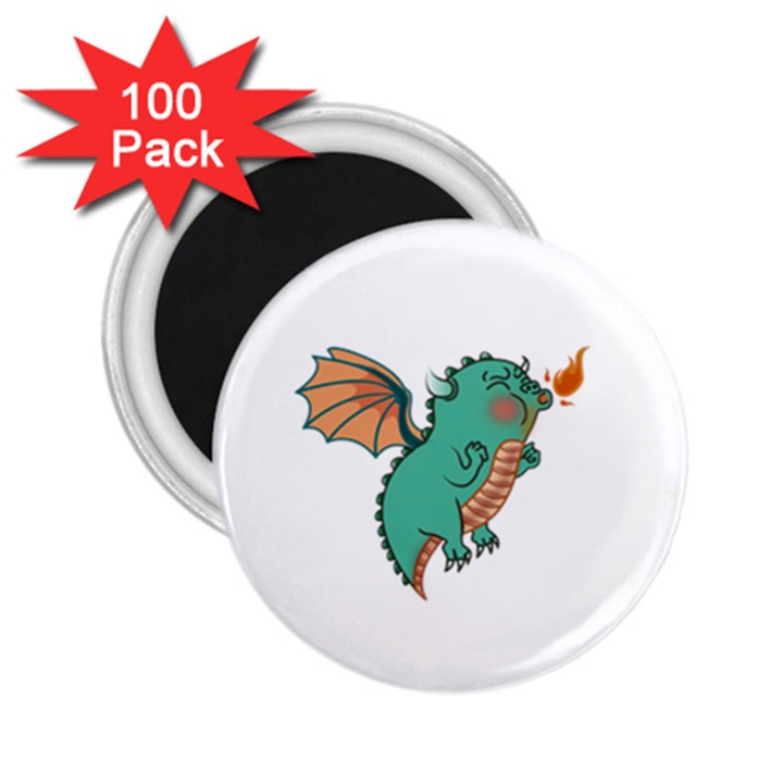 Baby Dragon - cowcow 2.25  Button Magnet (100 pack)