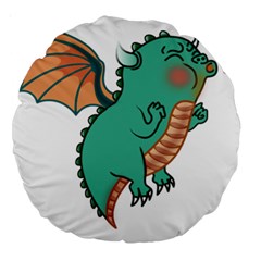 Baby Dragon   Cowcow Large 18  Premium Round Cushions